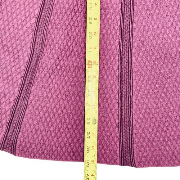 NWT Dressbarn Embroidered Sweater Dress XS Maroon Purple Stretch Minimalist Midi - Picture 10 of 14